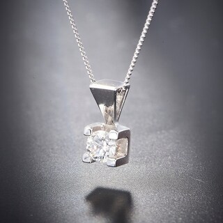 Amanda Rose AGS Certified 1/3ct Diamond Solitaire Pendant Necklace 
