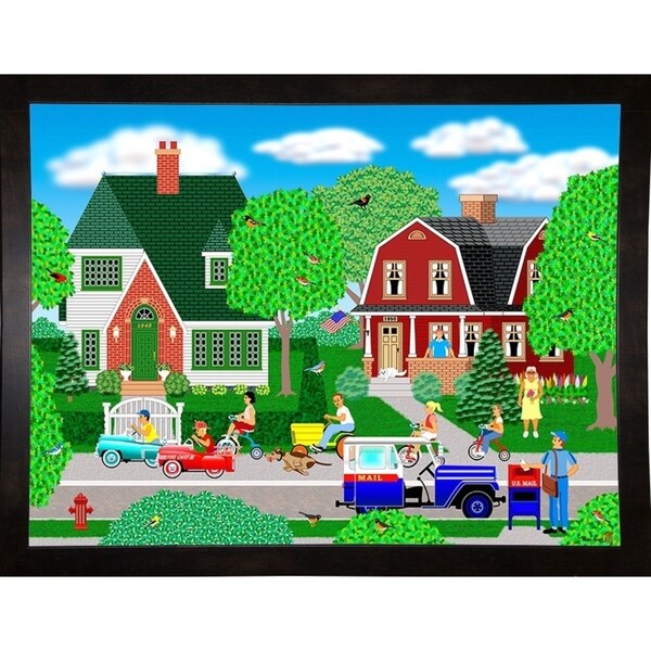 Race To The Corner-MARFRO73098 Print 24.5"x32.5" by Mark Frost