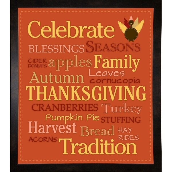 Celebrate Thanksgiving-MELPAR113030 Print 15"x13" by Melanie Parker