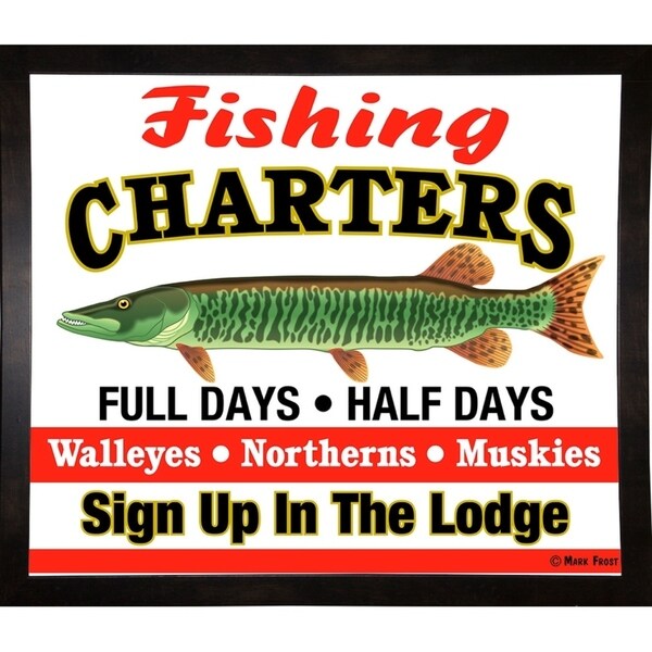 Fishing Charters-MARFRO130411 Print 16.5"x19.5" by Mark Frost