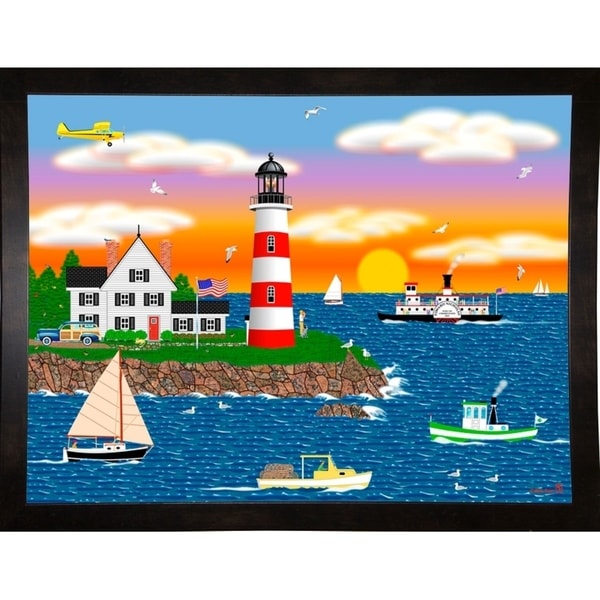 Triangle Point Lighthouse-MARFRO104936 Print 24.5"x32.5" by Mark Frost