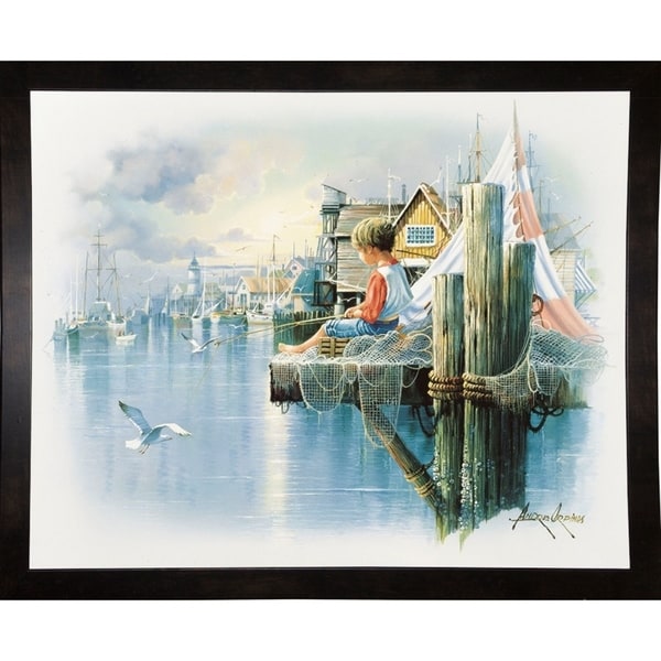 Fishing Dock B-ANDORP91634 Print 16.5"x20.5" by Andres Orpinas