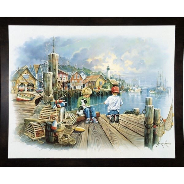 Fishing Dock C-ANDORP91635 Print 16.5"x20.5" by Andres Orpinas
