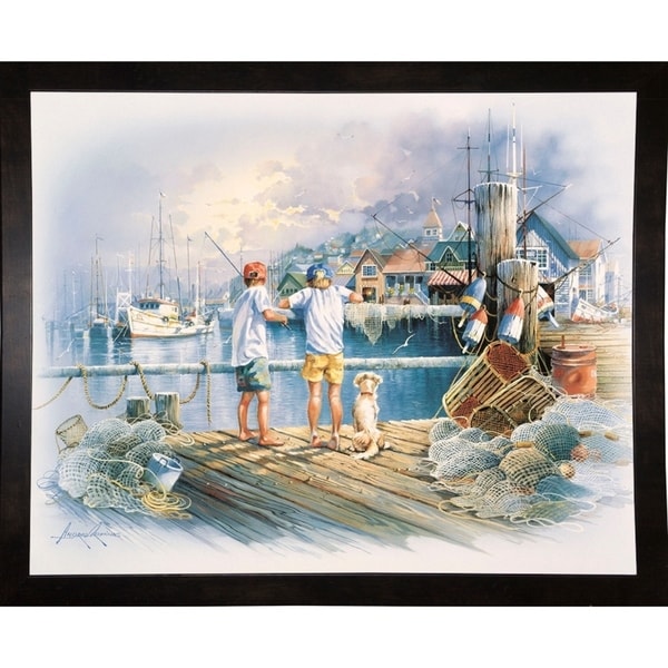 Fishing Dock A-ANDORP91633 Print 16.5"x20.5" by Andres Orpinas