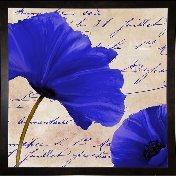 Coquelicots Bleues II-COLBAK116161 Print 25.75"x25.75" by Color Bakery