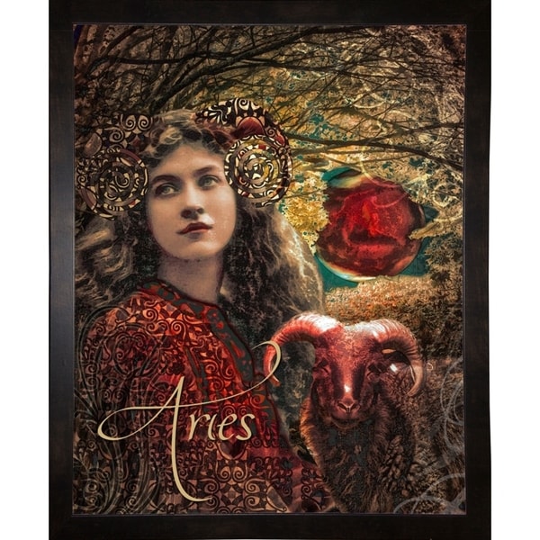 Art Nouveau Zodiac Aries-COLBAK118202 Print 20"x16" by Color Bakery