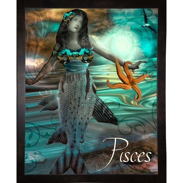 Art Nouveau Zodiac Pisces-COLBAK118213 Print 20"x16" by Color Bakery