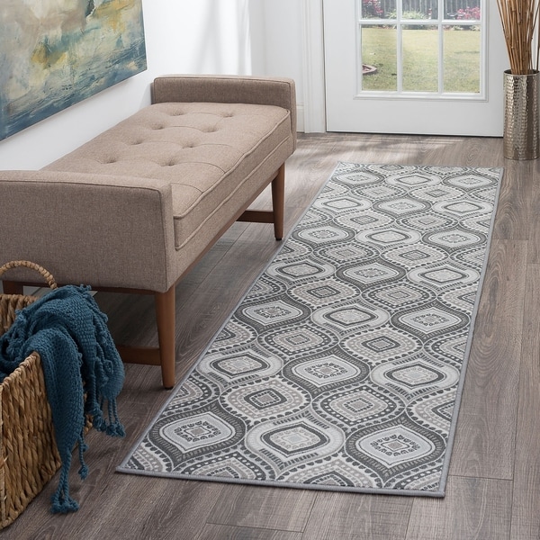 Alise Rugs Majolica Contemporary Geometric Runner Rug - 2'3 x 7'6