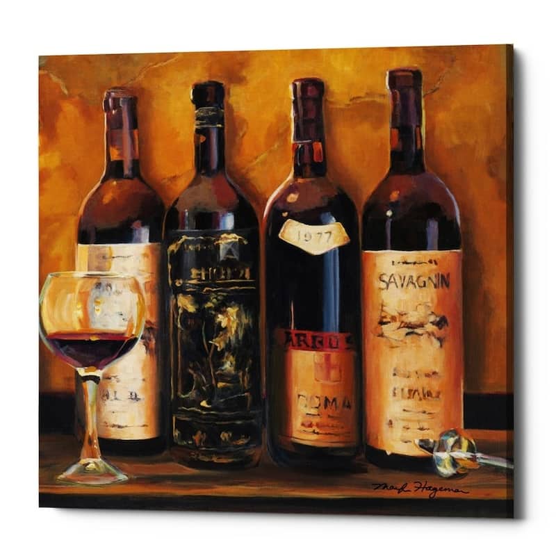 Epic Graffiti "Cellar Reds" by Marilyn Hageman, Giclee Canvas Wall Art, 12"x12"