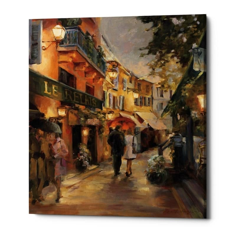 Epic Graffiti "Evening in Paris" by Marilyn Hageman, Giclee Canvas Wall Art, 16"x18"
