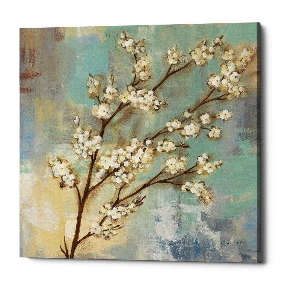 Epic Graffiti "Kyoto Blossoms I" by Silvia Vassileva, Giclee Canvas Wall Art, 18"x18"