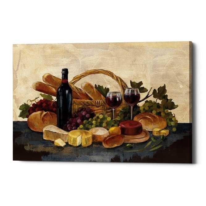 Epic Graffiti "Tuscan Evening Wine" by Silvia Vassileva, Giclee Canvas Wall Art, 18"x26"
