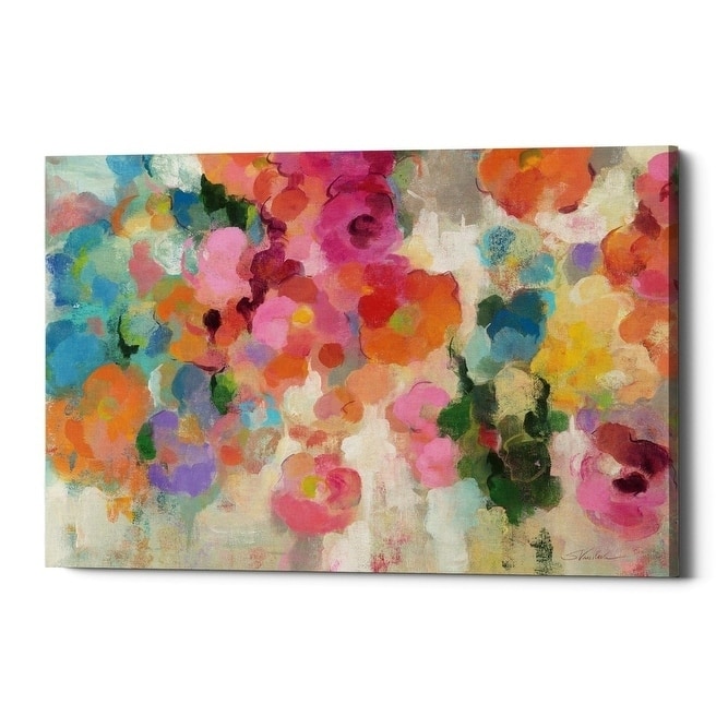 Epic Graffiti "Colorful Garden I" by Silvia Vassileva, Giclee Canvas Wall Art, 18"x26"