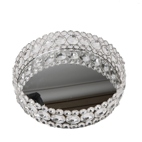 round silver decorative tray