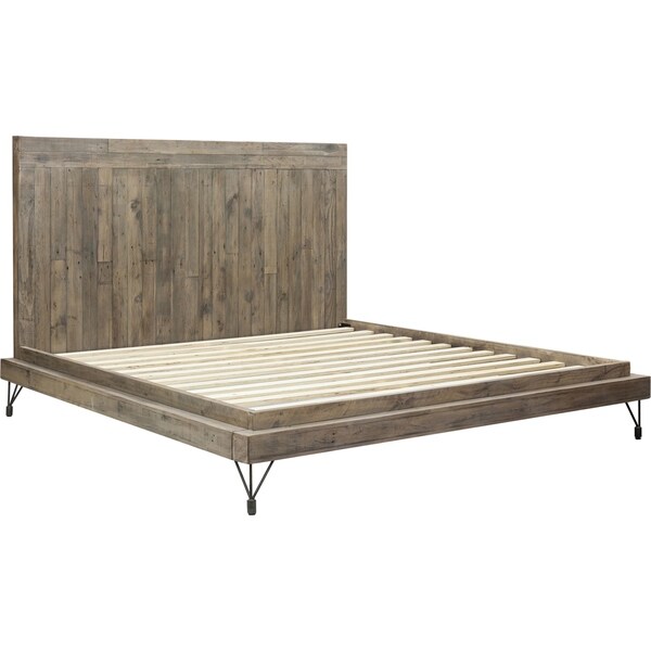 Aurelle Home Farmhouse Rustic Platform Bed