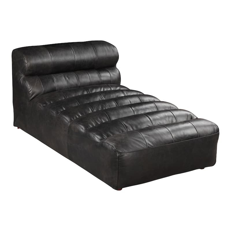 Aurelle Home Ribbed Antique Premium Leather Daybed