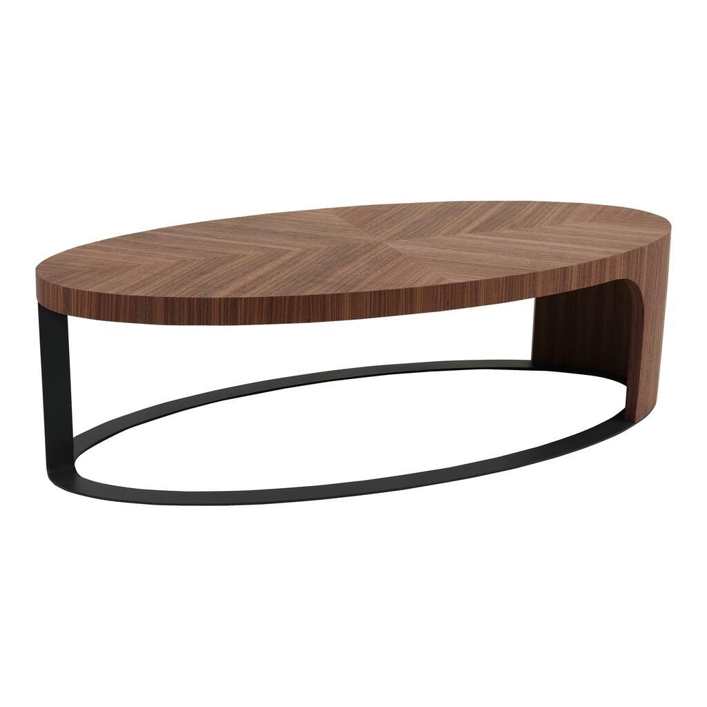 Aurelle Home Cascading Walnut Coffee Table