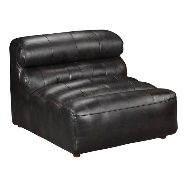 low leather chair