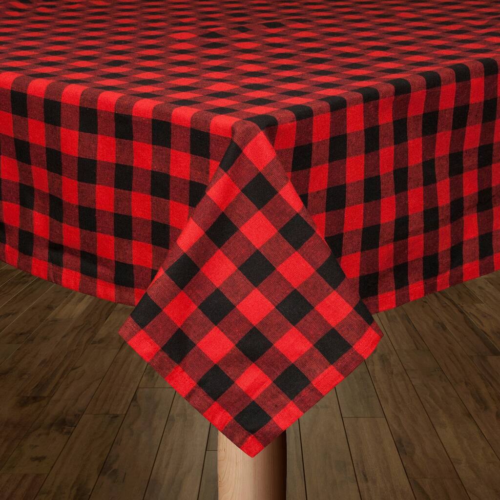 Buffalo Check Red and Black Tablecloth
