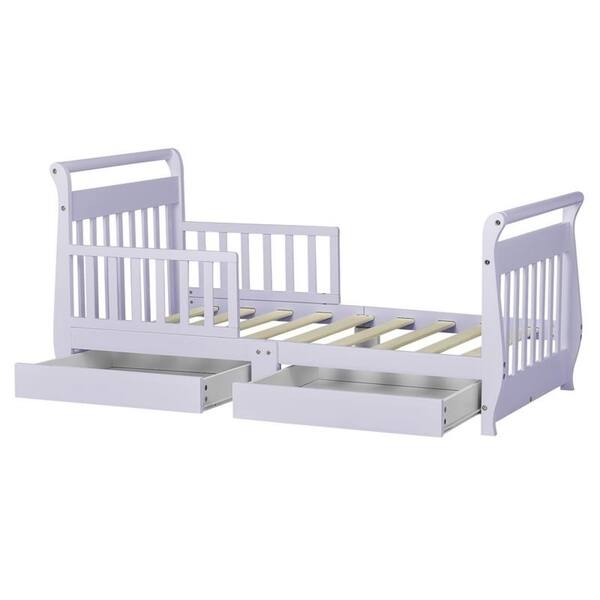 slide 2 of 6, Dream On Me, Sleigh Toddler Bed w/ Storage Drawer N/A