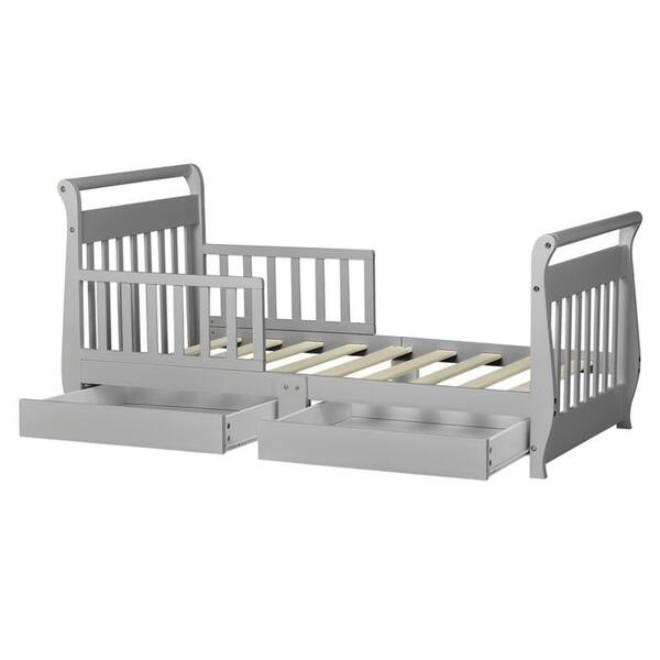 slide 2 of 6, Dream On Me, Sleigh Toddler Bed w/ Storage Drawer N/A