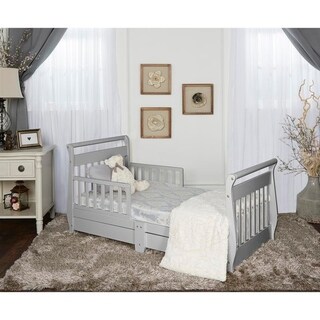 Dream On Me, Sleigh Toddler Bed w/ Storage Drawer