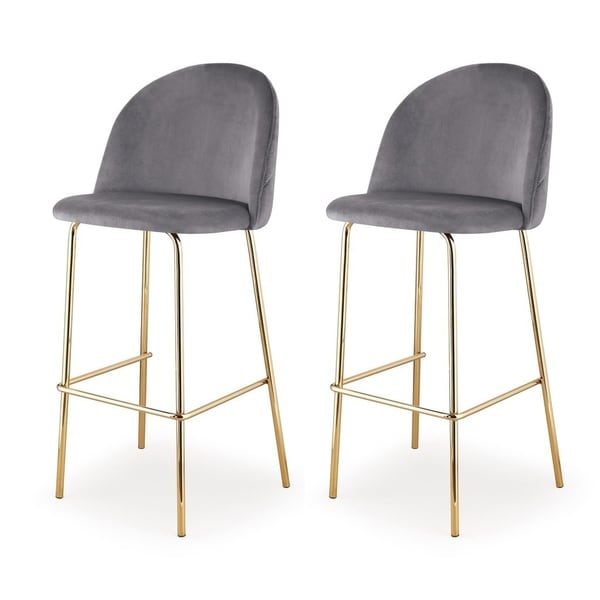 shop m62 counter height stool, gold finish, set of two