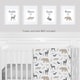 preview thumbnail 2 of 0, Sweet Jojo Designs Blue Grey Woodland Animals Collection Wall Decor Art Prints (Set of 4) - Gentle Clever Brave Quick