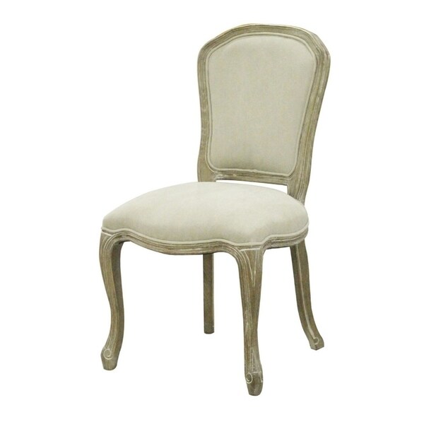 Lestero White Upholstered Wood Dining Chair