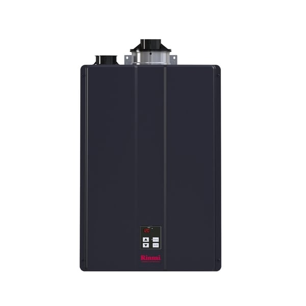 Rinnai Hybrid and Tankless Solution (Int Com CTWH 199k Btu 11gpm max w/Valve) CU199iP Charcoal