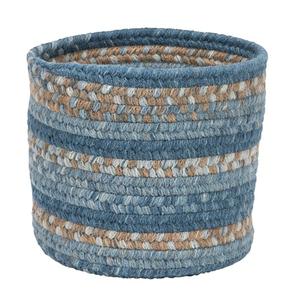 Rustica Small-Space Wool Basket - Moaco Blue 10"x10"x8"