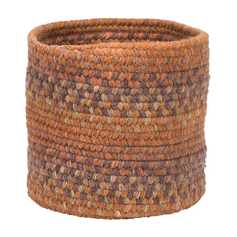 Rustica Small-Space Wool Basket - Fall Oak 10"x10"x8"
