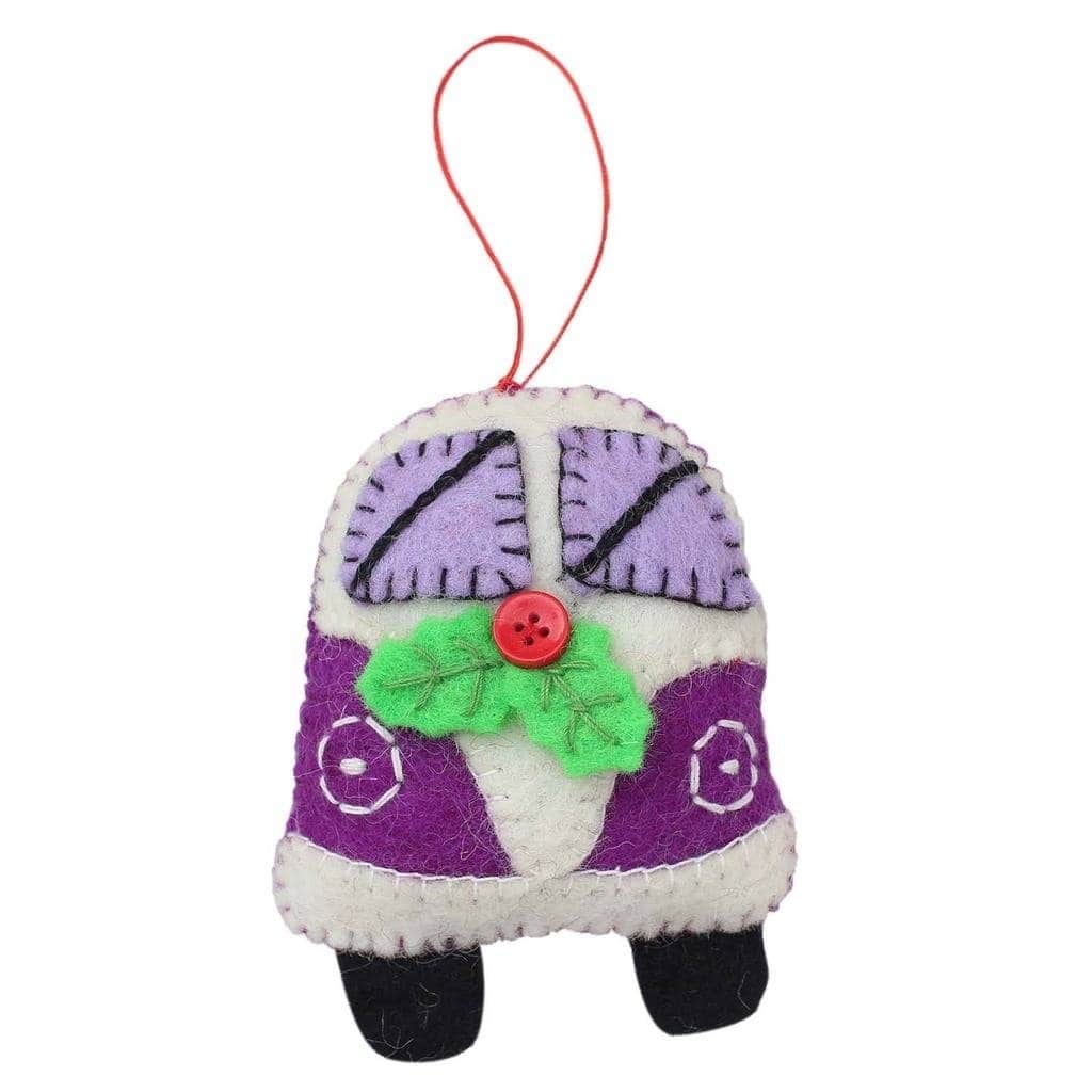 Handmade Purple Van Felt Ornament (Nepal)