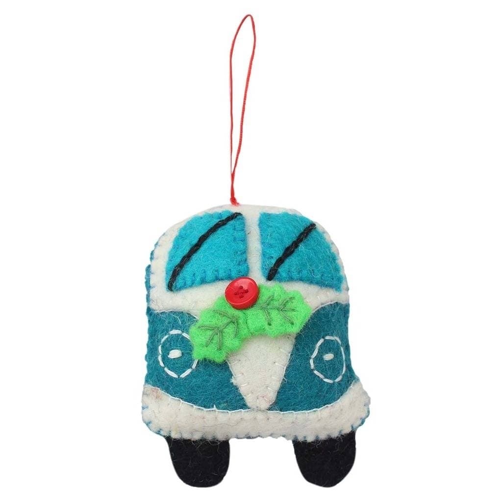Handmade Turquoise Van Felt Ornament (Nepal)