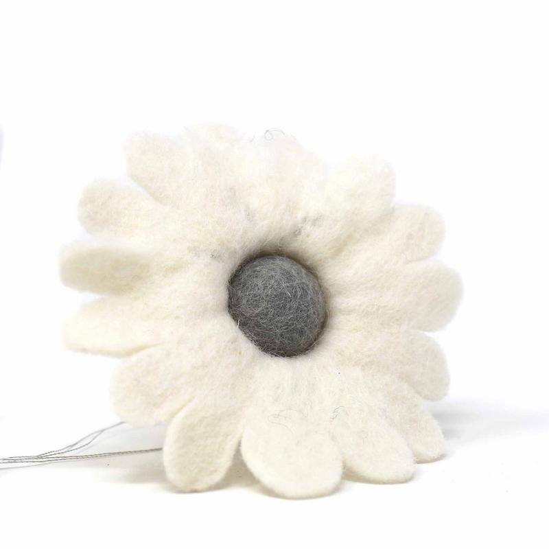 Handmade White Angel Felt Ornament (Nepal)