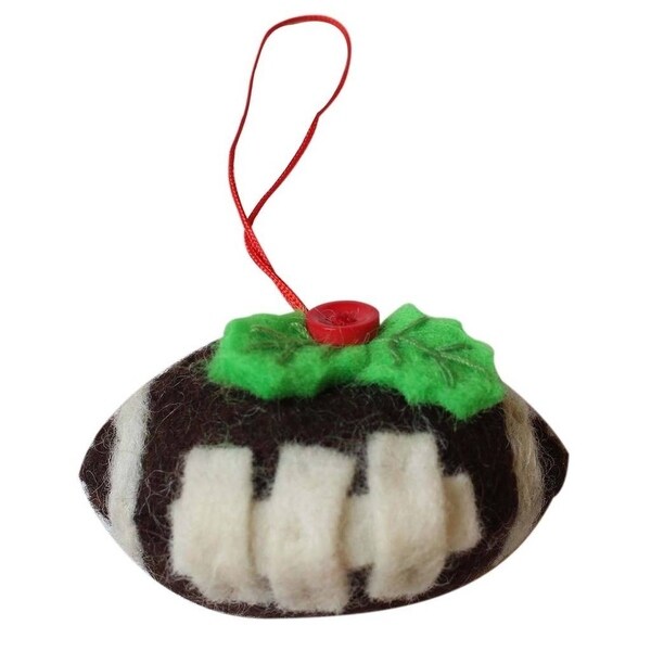 Handmade Football Felt Christmas Ornament (Nepal). Opens flyout.