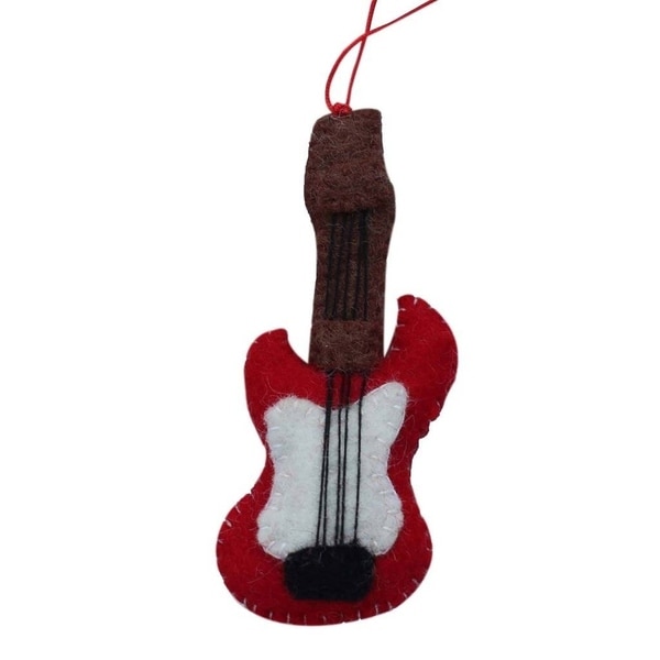 Handmade Guitar Felt Ornament (Nepal). Opens flyout.