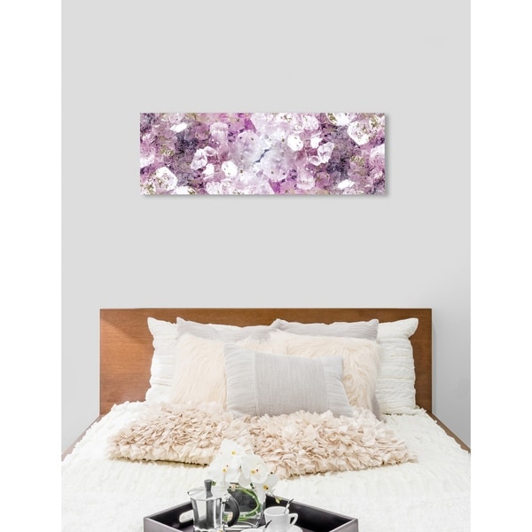 Oliver Gal 'Crystal Romance' Abstract Wall Art Canvas Print - Purple, Gold. Opens flyout.