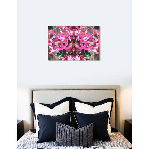 Oliver Gal 'Double Blooming Fashion' Fashion and Glam Wall Art Canvas Print - Pink, Green