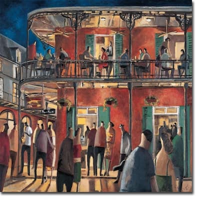 New Orleans Street by Didier Lourenco Gallery Wrapped Canvas Giclee Art (14 in x 14 in, Ready to Hang)