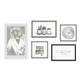 preview thumbnail 1 of 1, Marmont Hill - Handmade Muted Patterns Pentaptych - Multi-color
