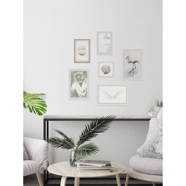 Marmont Hill Handmade In The Blush Hexaptych Wall Art On Sale Overstock 24125304