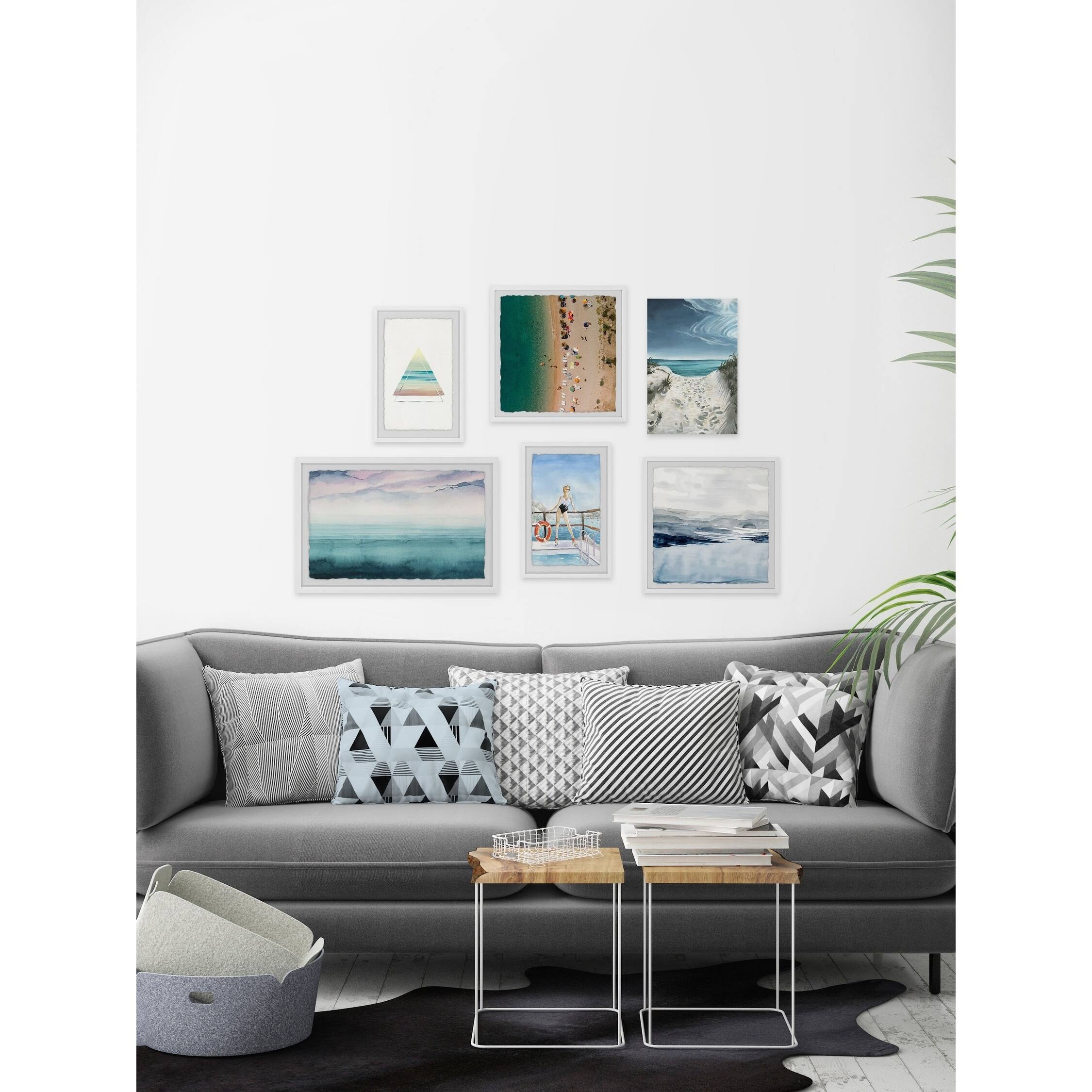 Marmont Hill Handmade Ultraviolet Still Life Hexaptych Multicolor