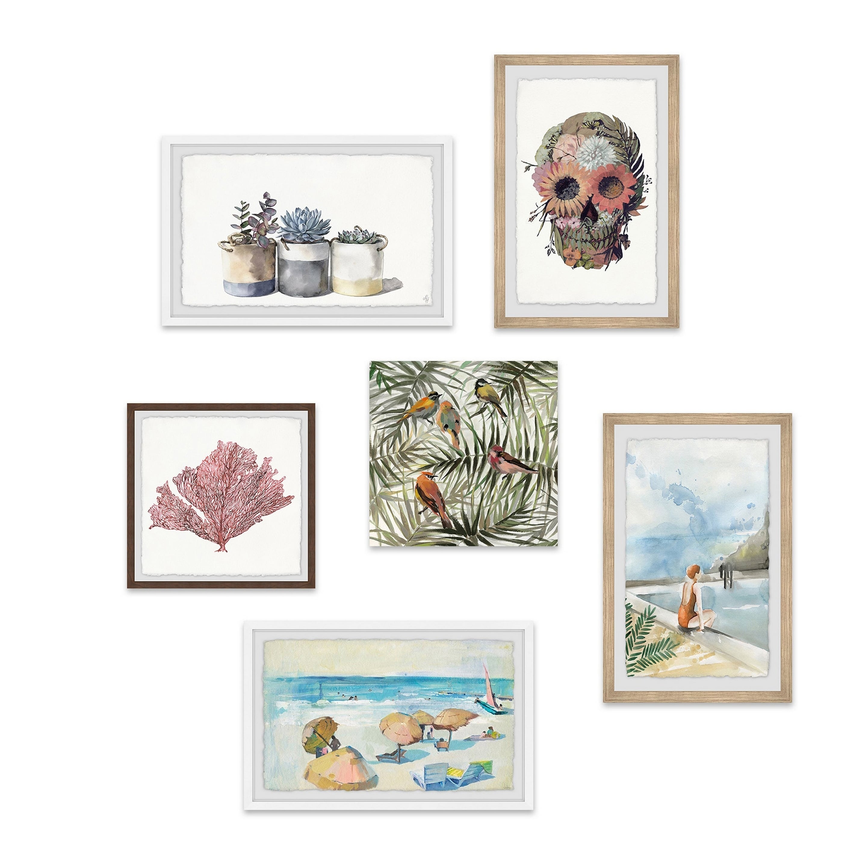 Marmont Hill Handmade Hints Of Peach Hexaptych Multi Color On Sale Overstock 24125348
