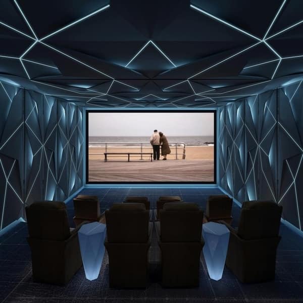 Shop 100 120 16 9 Hd Home Theater Fixed Velvet Frame Projector