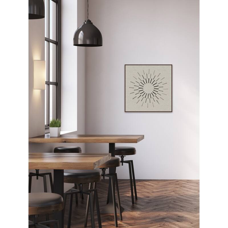 'Wonderful Rays' Floater Framed Painting Print on Canvas - Multi-color