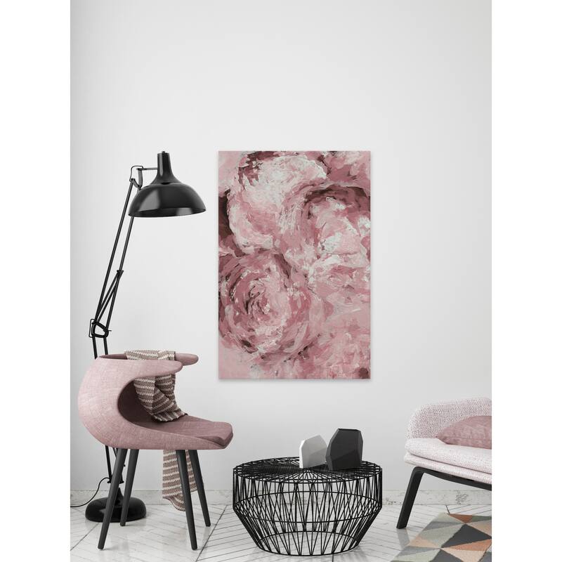 'Flower Smudge II' Painting Print on Wrapped Canvas - Multi-Color
