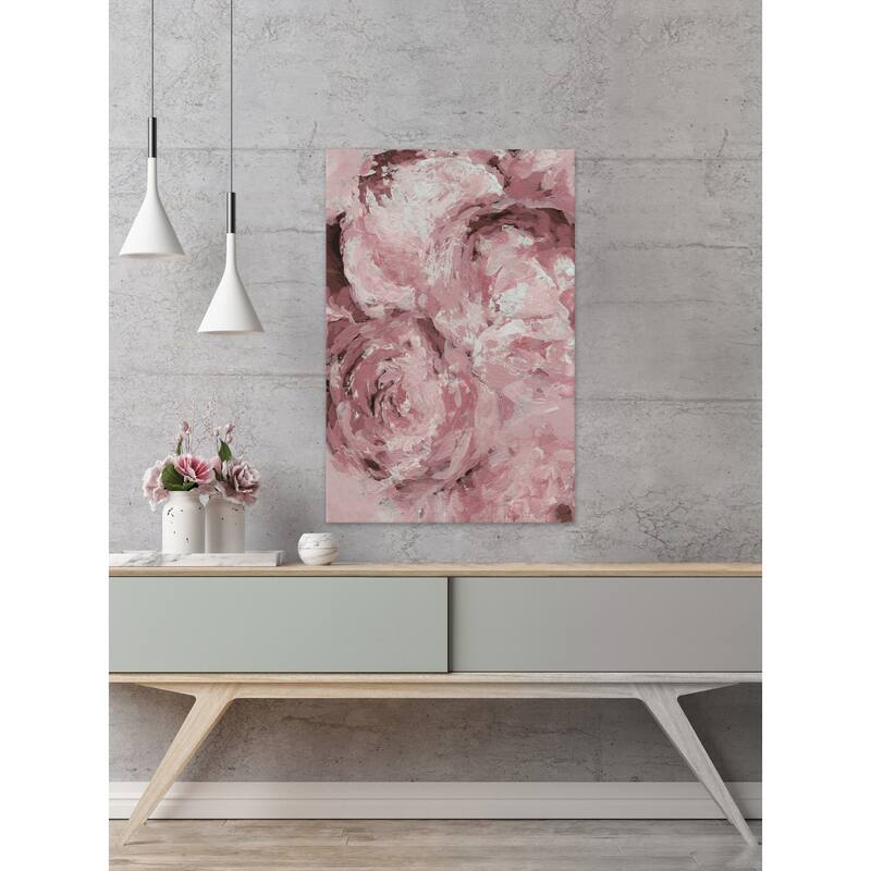 'Flower Smudge II' Painting Print on Wrapped Canvas - Multi-Color