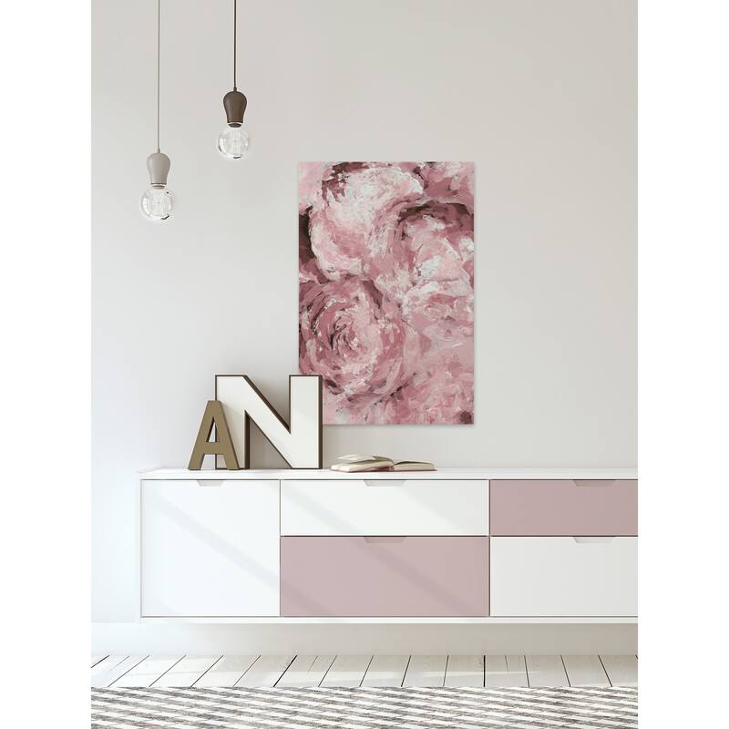 'Flower Smudge II' Painting Print on Wrapped Canvas - Multi-Color