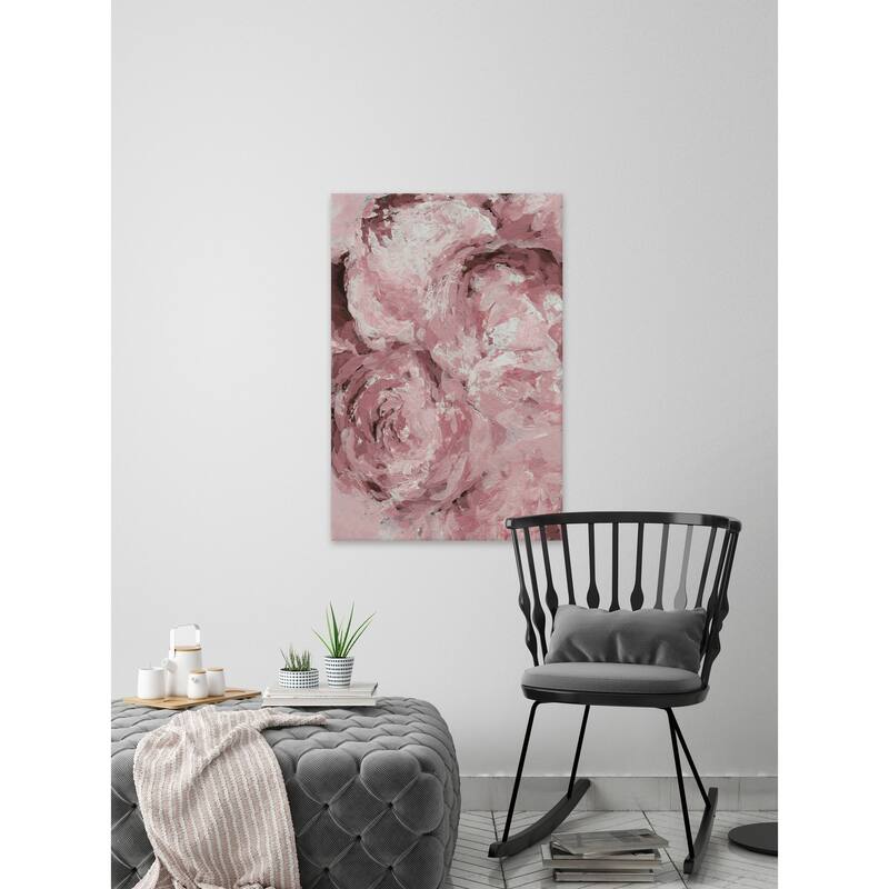 'Flower Smudge II' Painting Print on Wrapped Canvas - Multi-Color
